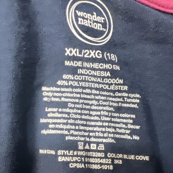 MY DAD IS MY SUPER HERO SHORT SLEEVE TSHIRT BY WONDER NATION GIRLS XS - Picture 4 of 8